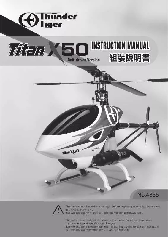 Mode d'emploi THUNDER TIGER TITAN X50