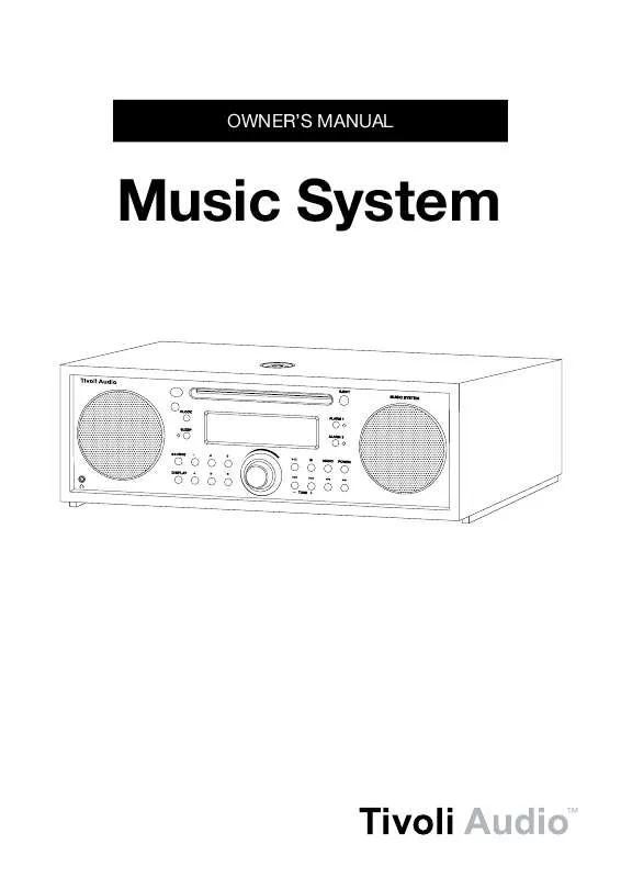 Mode d'emploi TIVOLI AUDIO MUSIC SYSTEM