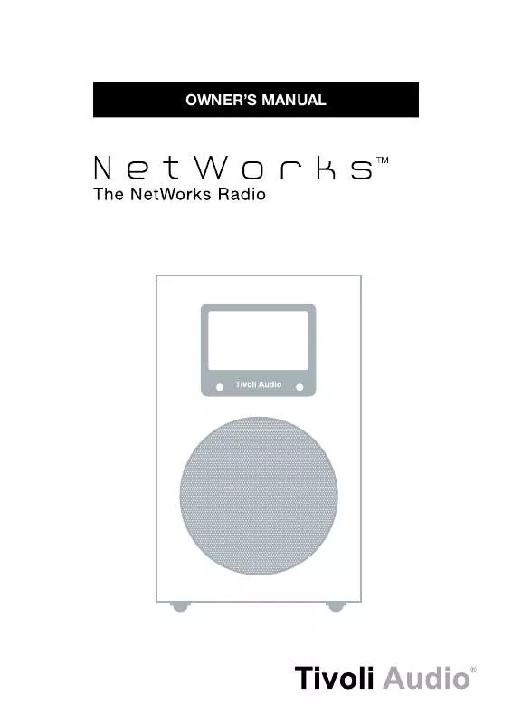 Mode d'emploi TIVOLI AUDIO NETWORKS RADIO