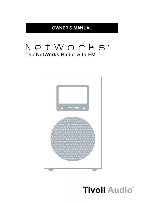 Mode d'emploi TIVOLI AUDIO NETWORKS STEREO RADIO WITH FM
