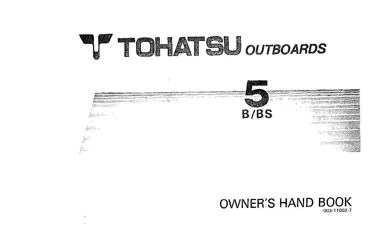 Mode d'emploi TOHATSU 5 B