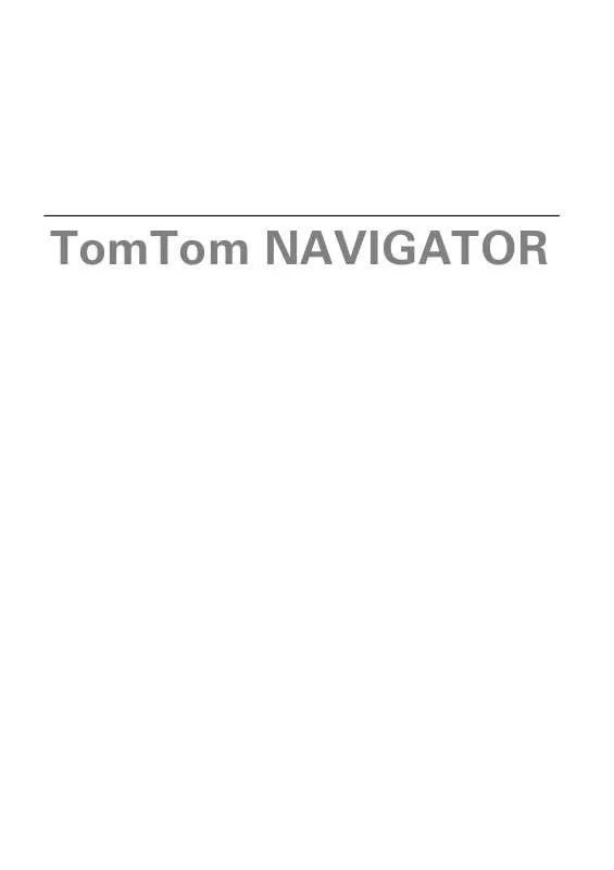 Mode d'emploi TOMTOM NAVIGATOR 6-PDA-MOBILE NAVIGATION