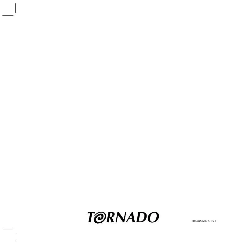 Mode d'emploi TORNADO TOB265WD