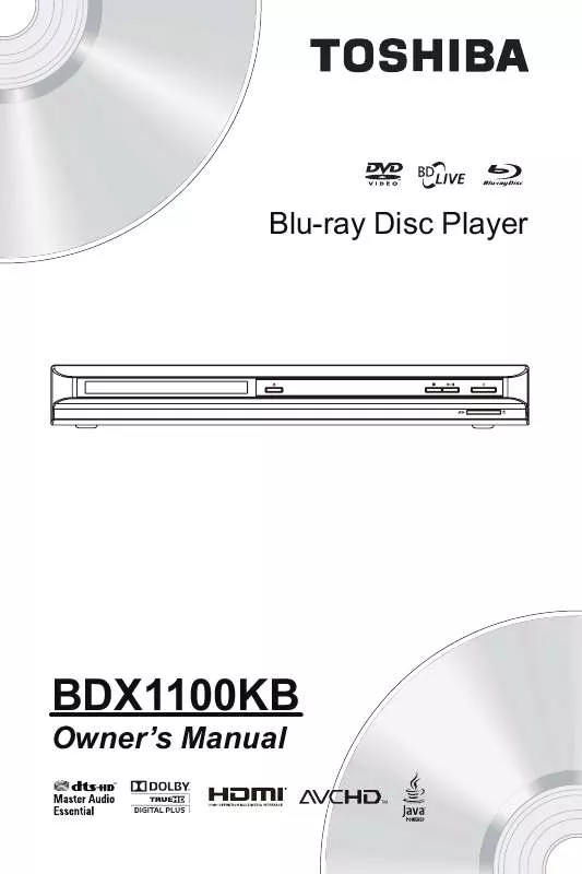 Mode d'emploi TOSHIBA BDX-1100-KB