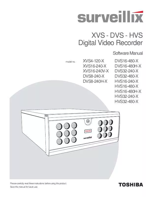 Mode d'emploi TOSHIBA DVS16-480H-X