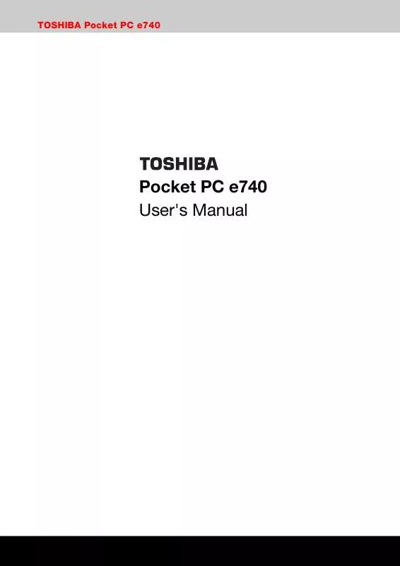 Mode d'emploi TOSHIBA E740