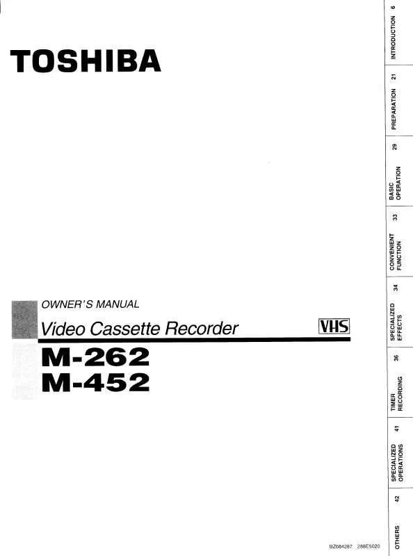 Mode d'emploi TOSHIBA M452