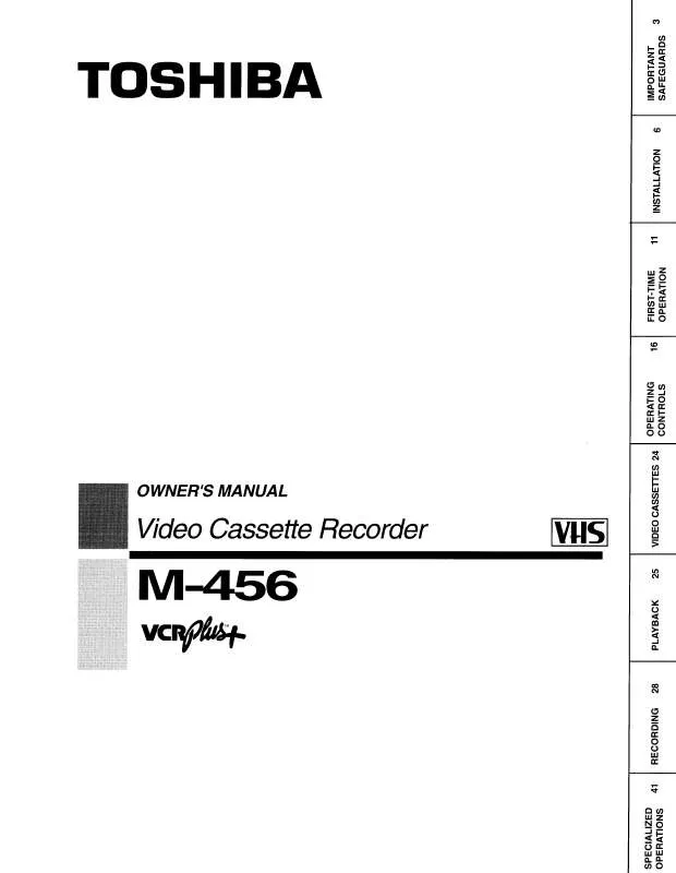 Mode d'emploi TOSHIBA M456