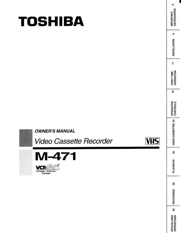 Mode d'emploi TOSHIBA M471