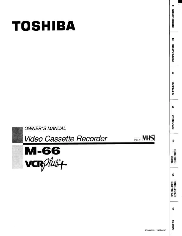 Mode d'emploi TOSHIBA M66
