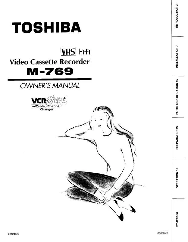 Mode d'emploi TOSHIBA M769