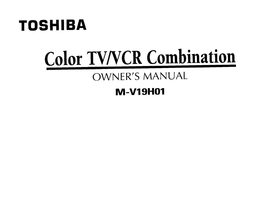 Mode d'emploi TOSHIBA MV19H01