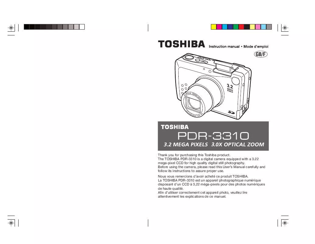 Mode d'emploi TOSHIBA PDR-3310