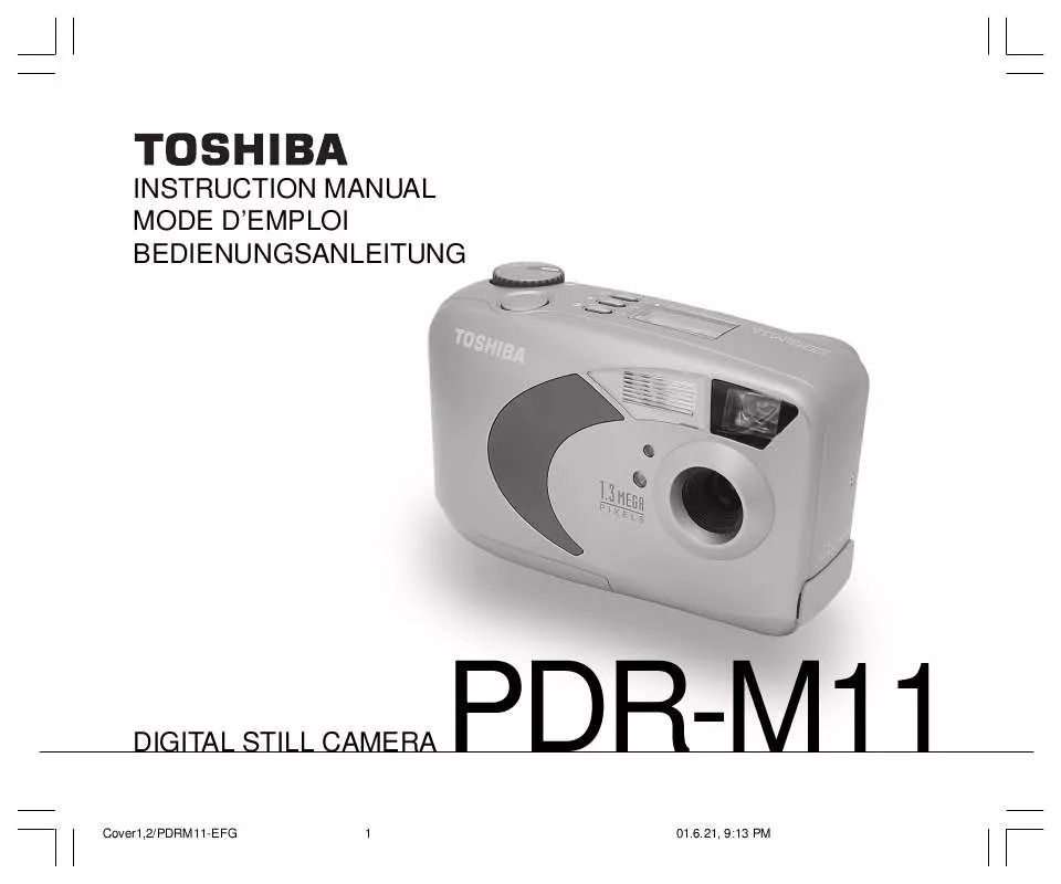 Mode d'emploi TOSHIBA PDR-M11