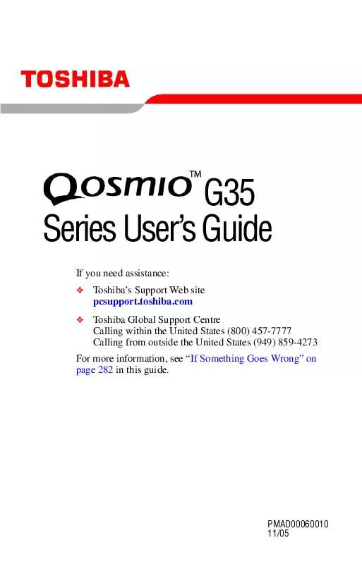 Mode d'emploi TOSHIBA QOSMIO G35-AV600