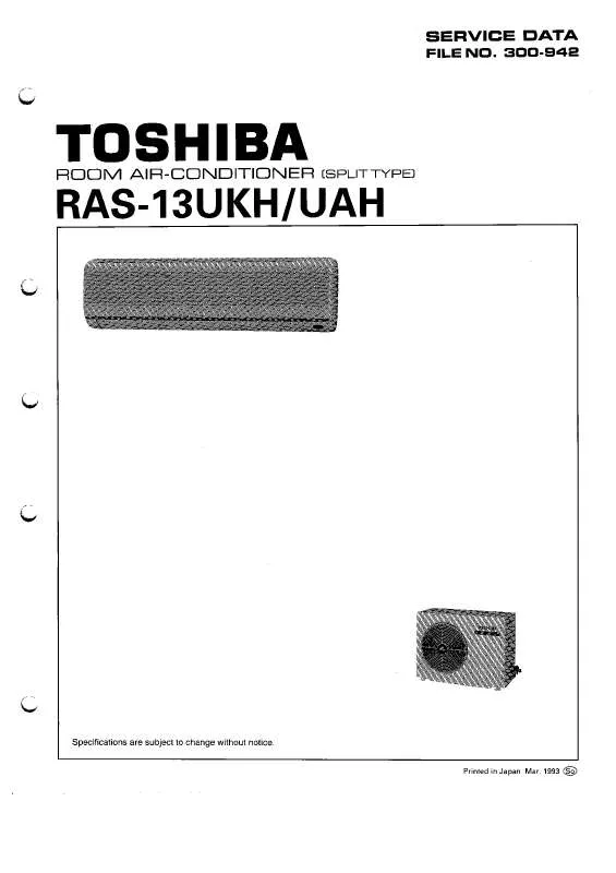 Mode d'emploi TOSHIBA RAS-13UKH