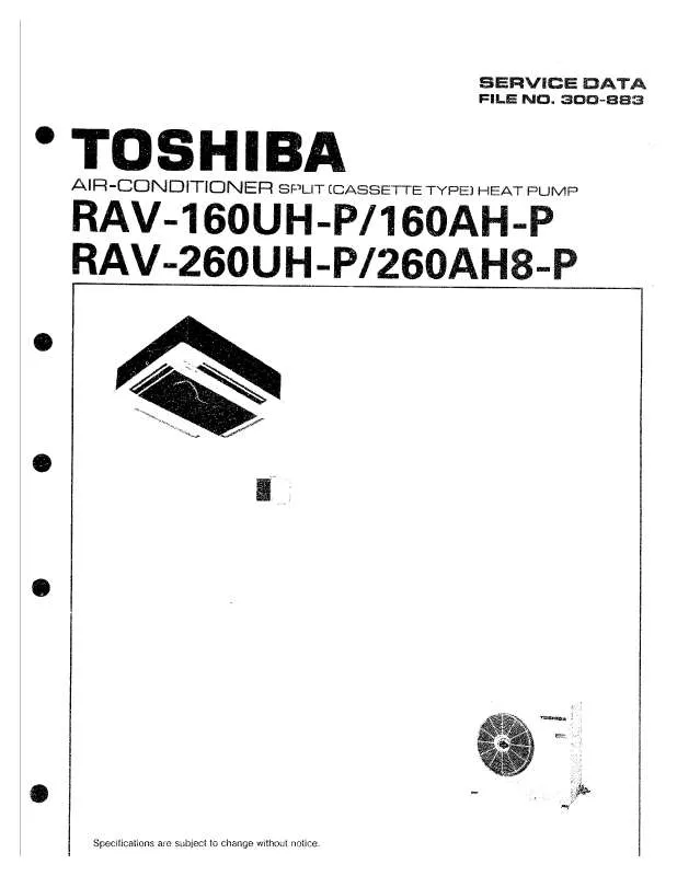 Mode d'emploi TOSHIBA RAV-260AH8-P