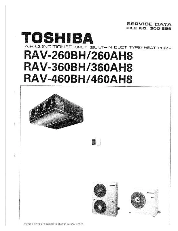 Mode d'emploi TOSHIBA RAV-360BH
