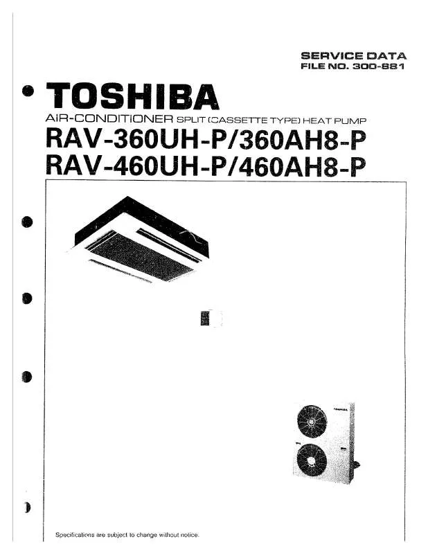 Mode d'emploi TOSHIBA RAV-460AH8-P