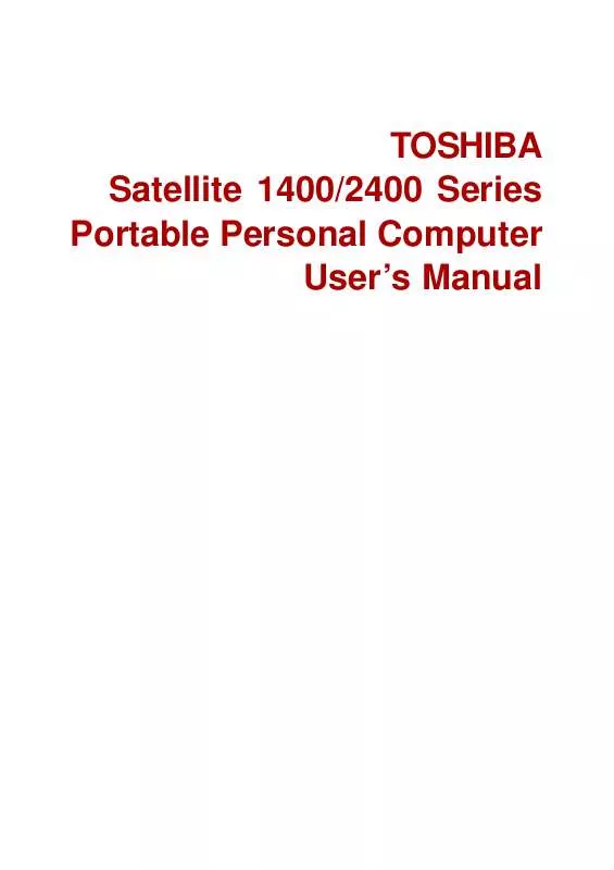 Mode d'emploi TOSHIBA SATELLITE 2400