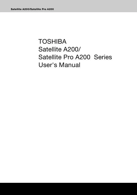 Mode d'emploi TOSHIBA SATELLITE PRO A200