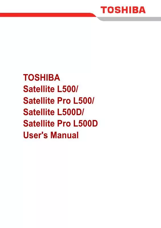 Mode d'emploi TOSHIBA SATELLITE PRO L500D