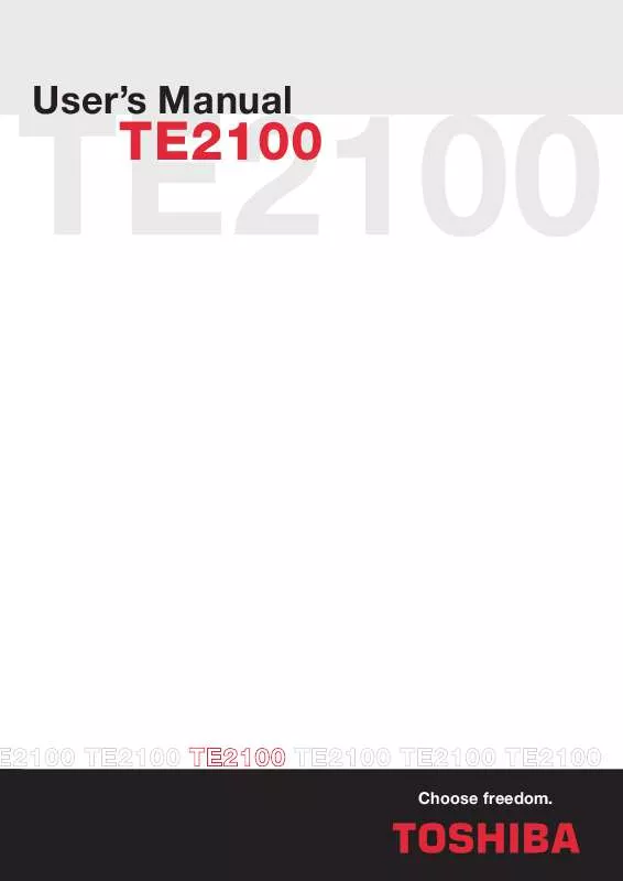 Mode d'emploi TOSHIBA SATELLITE TE2100