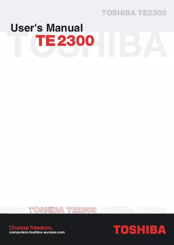 Mode d'emploi TOSHIBA SATELLITE TE2300