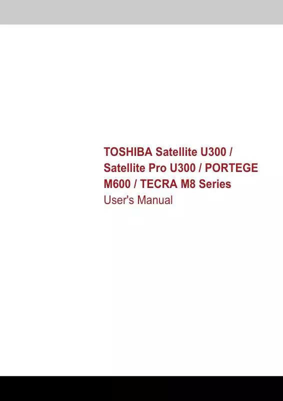 Mode d'emploi TOSHIBA U300