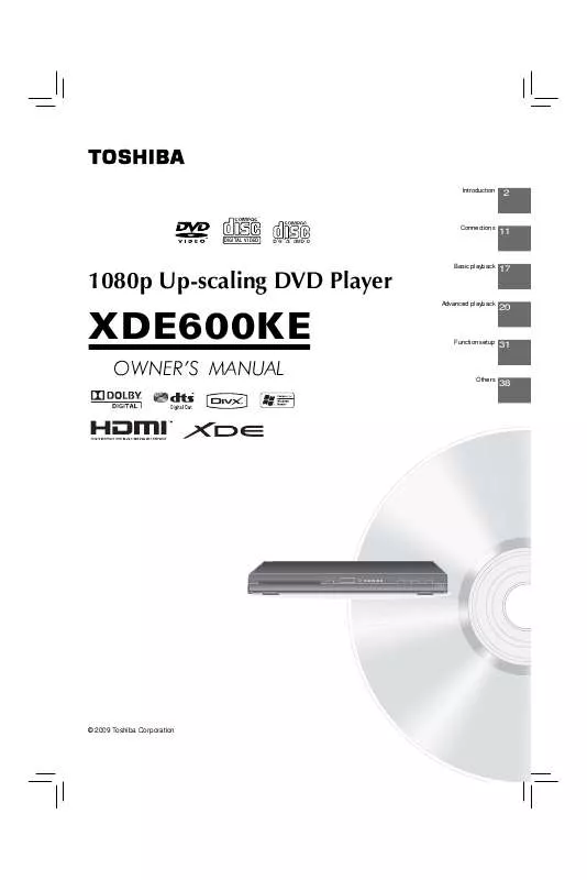 Mode d'emploi TOSHIBA XDE600-KE
