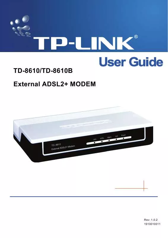 Mode d'emploi TP-LINK TD-8610