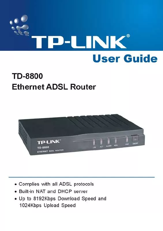 Mode d'emploi TP-LINK TD-8800