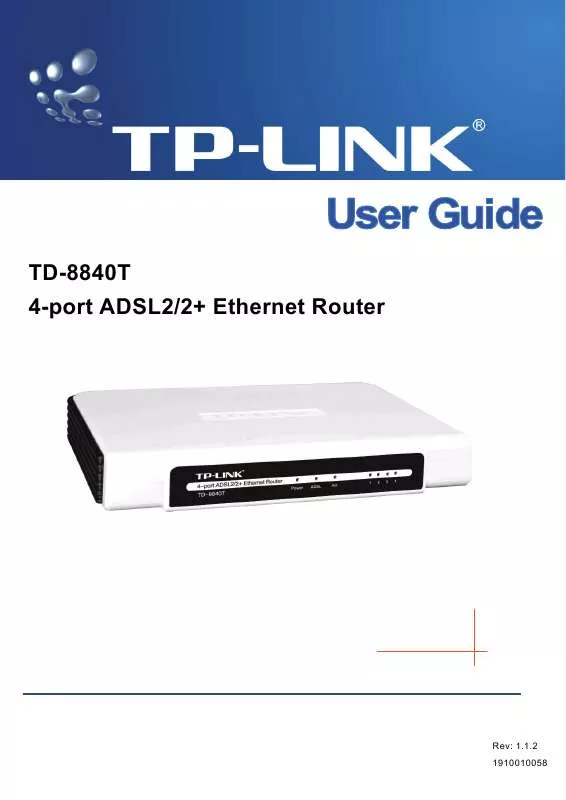 Mode d'emploi TP-LINK TD-8840TB
