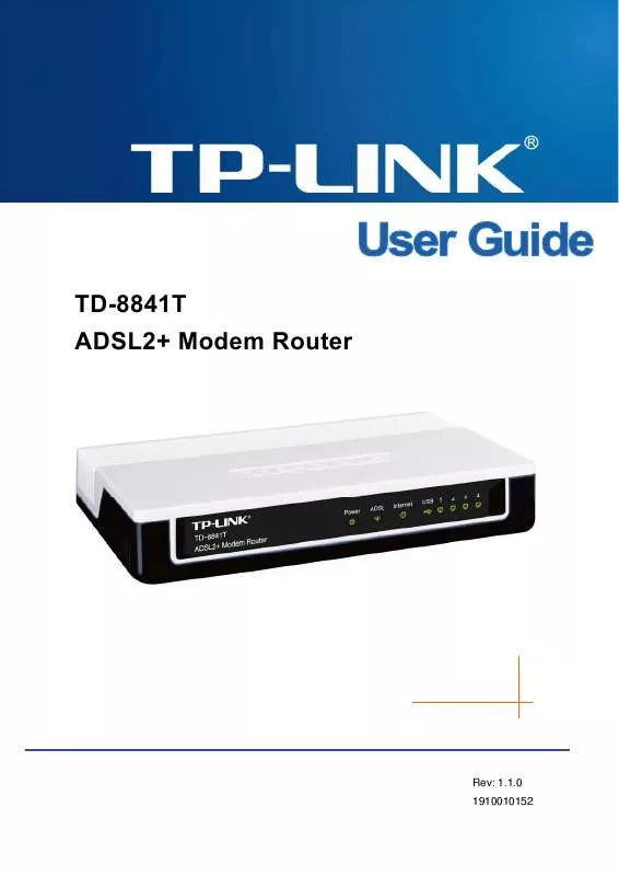 Mode d'emploi TP-LINK TD-8841T