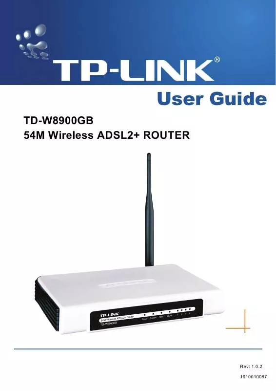 Mode d'emploi TP-LINK TD-W8900GB
