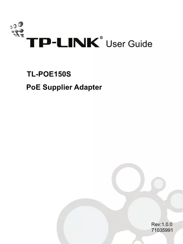 Mode d'emploi TP-LINK TL-POE150S