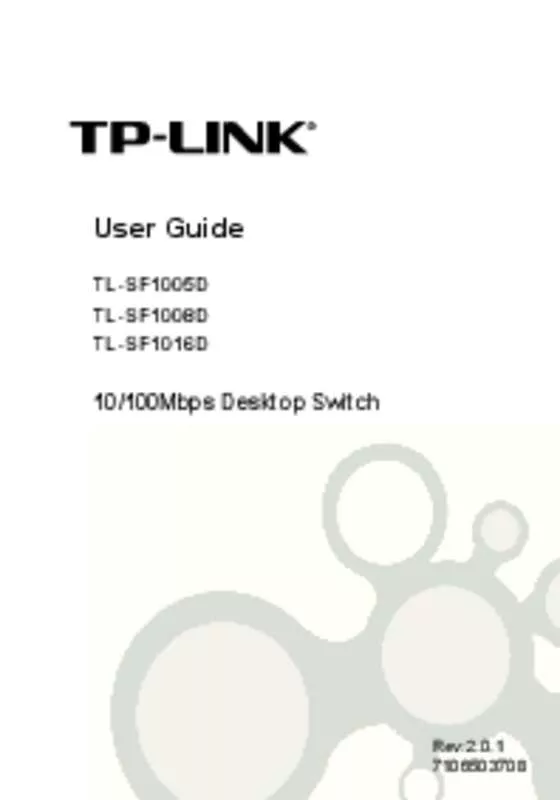 Mode d'emploi TP-LINK TL-SF1008D