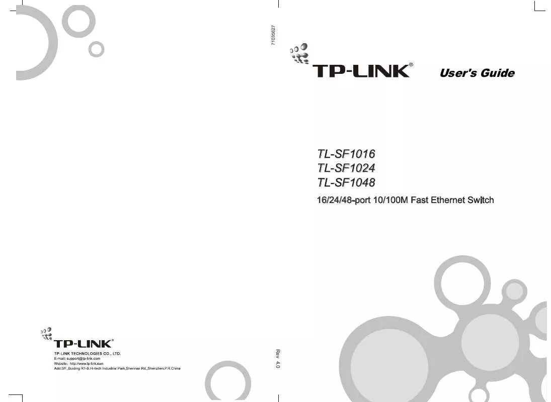 Mode d'emploi TP-LINK TL-SF1016