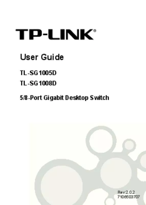 Mode d'emploi TP-LINK TL-SG1024DE