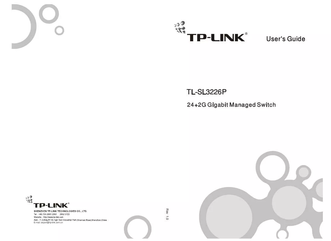 Mode d'emploi TP-LINK TL-SL3226P