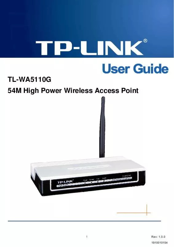 Mode d'emploi TP-LINK TL-WA5110G