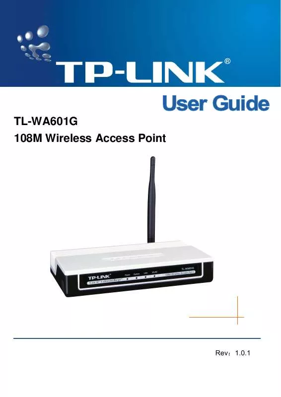 Mode d'emploi TP-LINK TL-WA601G