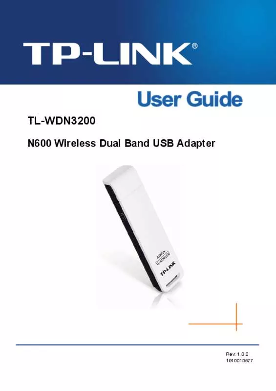 Mode d'emploi TP-LINK TL-WDN4800