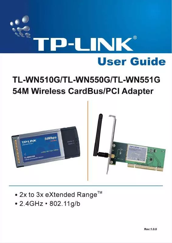 Mode d'emploi TP-LINK TL-WN550G