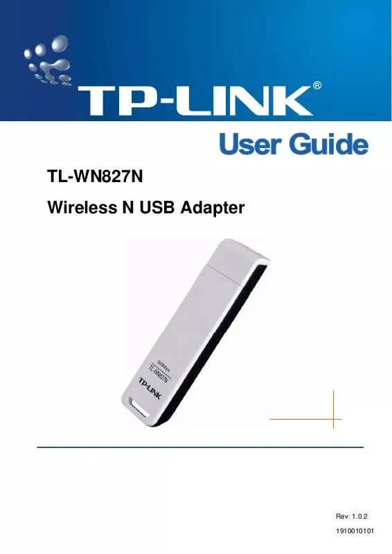 Mode d'emploi TP-LINK TL-WN827N