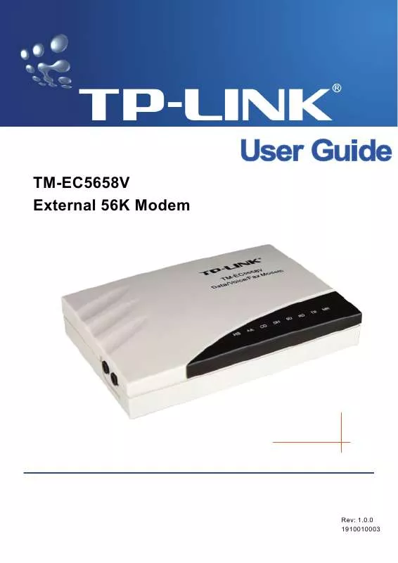 Mode d'emploi TP-LINK TM-EC5658V