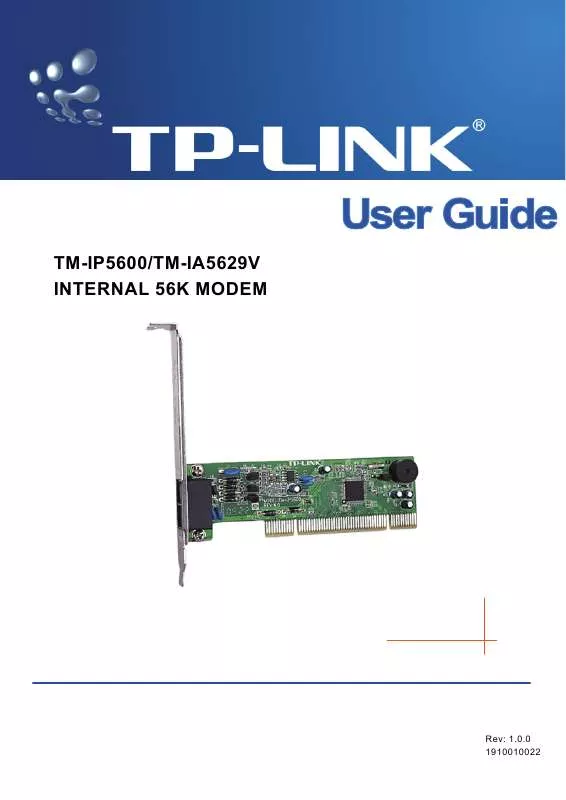 Mode d'emploi TP-LINK TM-IA5629V
