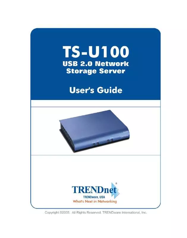 Mode d'emploi TRENDNET TS-U100