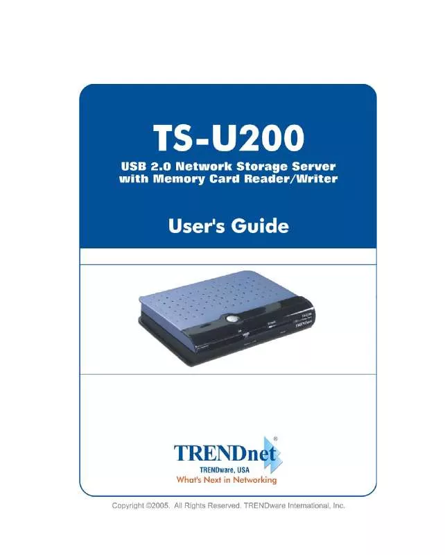 Mode d'emploi TRENDNET TS-U200