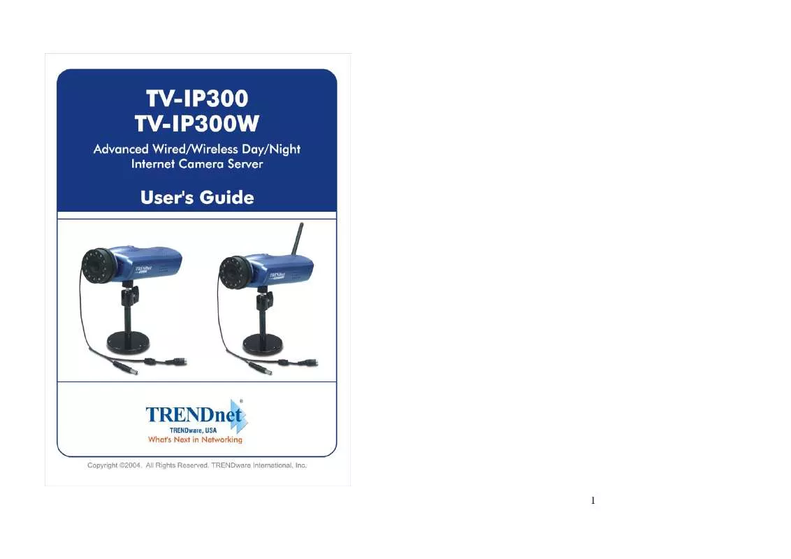 Mode d'emploi TRENDNET TV-IP300